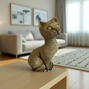 Artesania Rinconada Vintage 3.5” Siamese Cat Hand Crafted Pottery Uruguay Rare